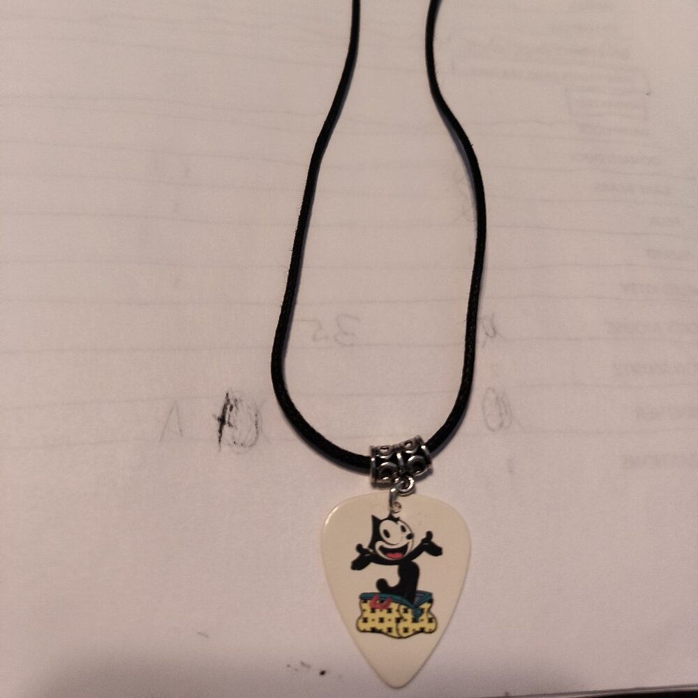 FELIX THE CAT GUITAR PICK NECKLACE
